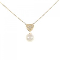 K18YG ハート アコヤパール ネックレス 8.8mm