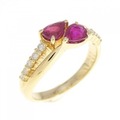 K18YG ルビー リング 0.72CT