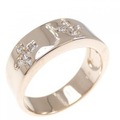 K18PG クロス ダイヤモンド リング 0.27CT