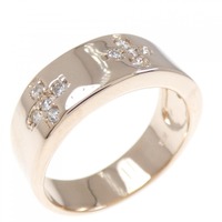 K18PG クロス ダイヤモンド リング 0.27CT