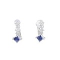 K18WG サファイヤ イヤリング 0.40CT