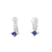 K18WG サファイヤ イヤリング 0.40CT