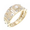 K18YG/PT ダイヤモンド リング 0.15CT