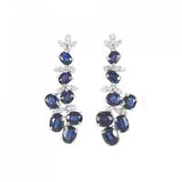 K18WG サファイヤ ピアス 8.06CT