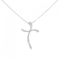 K18WG ダイヤモンド ネックレス 0.46CT