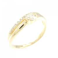 K18YG ダイヤモンド リング 0.18CT