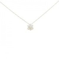 【リメイク】K18YG フラワー ダイヤモンド ネックレス 0.15CT