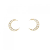 【リメイク】K18YG ムーン ダイヤモンド ピアス 0.20CT