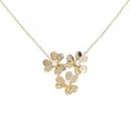 ヴァンクリーフ&アーペル フリヴォル 3フラワー ミニ ネックレス