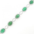 K18WG エメラルド ブレスレット 21.70CT