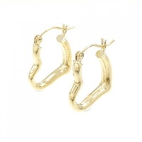 K18YG ハート ピアス