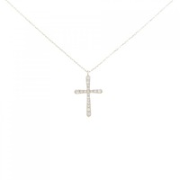 【リメイク】K18YG クロス ダイヤモンド ネックレス 0.15CT