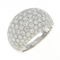 K18WG パヴェ ダイヤモンド リング 3.51CT