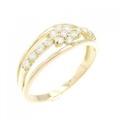 【リメイク】K18YG フラワー ダイヤモンド リング 0.30CT