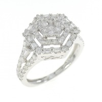 K18WG ダイヤモンド リング 1.00CT