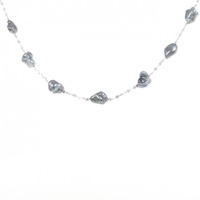 K18WG 黒蝶パール ネックレス