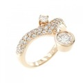 K18PG ダイヤモンド ピンキー リング 0.28CT