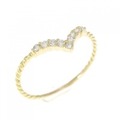 【リメイク】K18YG ダイヤモンド リング 0.10CT