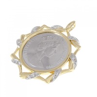 ダイヤモンド コイン ペンダント 0.08CT