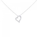 PT ハート ダイヤモンド ネックレス 0.30CT