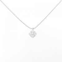 K18WG フラワー ダイヤモンド ネックレス 0.27CT