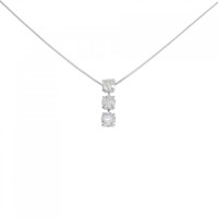 PT スリーストーン ダイヤモンド ネックレス 1.00CT