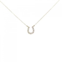 K10YG ホースシュー ダイヤモンド ネックレス 0.07CT