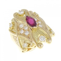K18YG ルビー リング 0.83CT