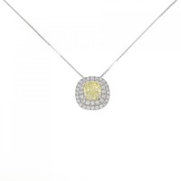 【リメイク】PT ダイヤモンド ネックレス 1.582CT FVY SI2 ファンシーカット
