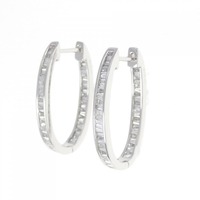 K18WG ダイヤモンド ピアス 1.00CT