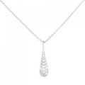 K18WG パヴェ ダイヤモンド ネックレス 0.20CT