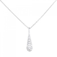 K18WG パヴェ ダイヤモンド ネックレス 0.20CT