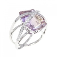 18KWG クオーツ リング 8.92CT