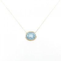 【リメイク】K18YG アクアマリン ネックレス 2.35CT