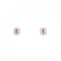 【新品】PT ルビー ピアス 0.14CT