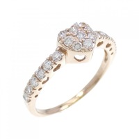 K18PG ハート ダイヤモンド リング 0.40CT