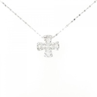 K18WG クロス ダイヤモンド ネックレス 0.20CT