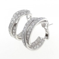K18WG ダイヤモンド ピアス 5.11CT