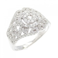 K18WG ダイヤモンド リング 0.65CT