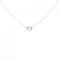 K18WG ハート ダイヤモンド ネックレス 0.07CT