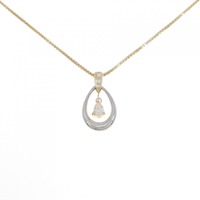 K18YG/PT ダイヤモンド ネックレス 0.353CT