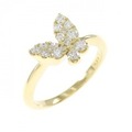 ポンテヴェキオ バタフライ ダイヤモンド リング 0.24CT
