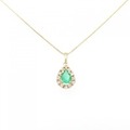 K18YG エメラルド ネックレス 0.72CT
