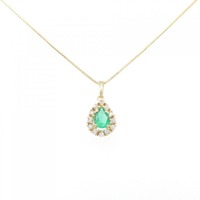 K18YG エメラルド ネックレス 0.72CT