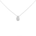 K18WG パヴェ ダイヤモンド ネックレス 0.20CT
