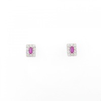【新品】PT ルビー ピアス 0.22CT