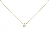K18YG ソリティア ダイヤモンド ネックレス 0.11CT