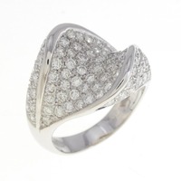 750WG パヴェ ダイヤモンド リング 1.95CT