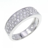 K18WG パヴェ ダイヤモンド リング 1.00CT