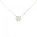 K18PG フラワー ダイヤモンド ネックレス 0.50CT